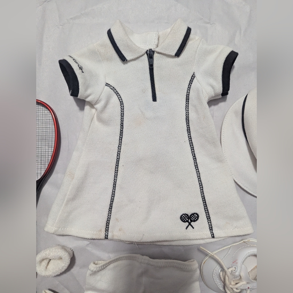 American Girl Doll Tennis Outfit With Racket - Picture 9 of 9